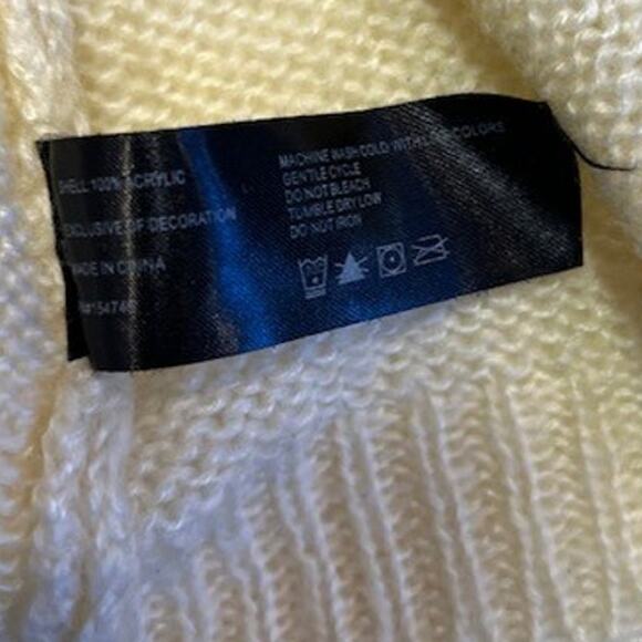 STOIC Cream and Burgandy Fairisle Nordic Oversized Sweater Women's MEDIUM - Picture 7 of 8